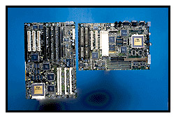 Photo of ATX
                  motherboard.