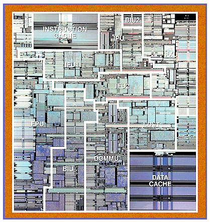 IBM Power3
                  processor die photo.